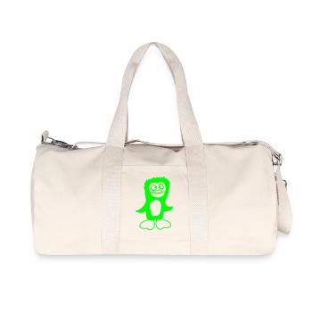 Pinguin guckt verwirrt dumm komisch Grimasse Blick - Recycelte Canvas-Sporttasche von Stanley/Stella - Naturweiß - Vorne