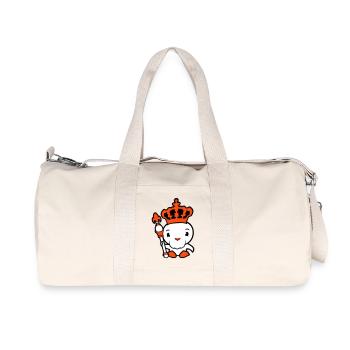 Vogel König Krone Herrscher Bart Alt Königreich - Recycelte Canvas-Sporttasche von Stanley/Stella - Naturweiß - Vorne