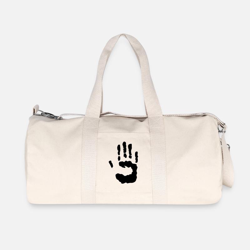 Spuren Hand - Recycelte Canvas-Sporttasche von Stanley/Stella - Naturweiß