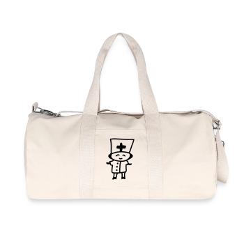 Nurse - Krankenschwester - Line - Recycelte Canvas-Sporttasche von Stanley/Stella - Naturweiß - Vorne