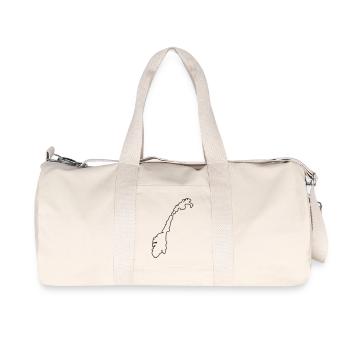 norway map silhouette - Recycelte Canvas-Sporttasche von Stanley/Stella - Naturweiß - Vorne