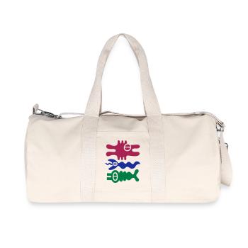 Maritime Wesen - Recycelte Canvas-Sporttasche von Stanley/Stella - Naturweiß - Vorne