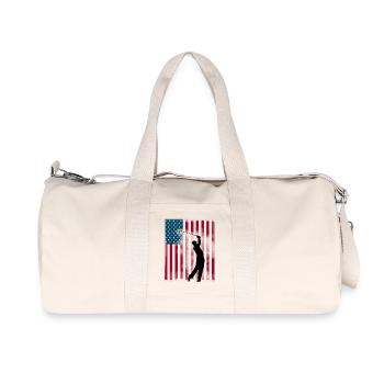 USA Team America drapeau de spor du golfeur de golf - Sac de sport en toile recyclée Stanley/Stella - blanc naturel - Devant