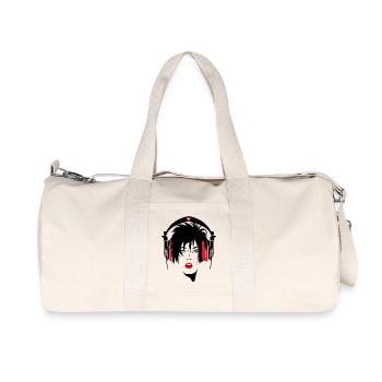 mujer_con_cascos - Sac de sport en toile recyclée Stanley/Stella - blanc naturel - Devant