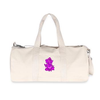 Ganesha pink yoga hindu india elephant god Namaste - Recycled Canvas Sports Bag by Stanley/Stella - natural - Front