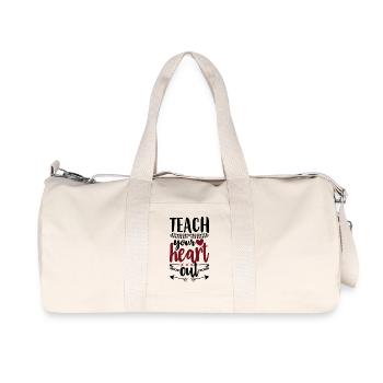 Apprenez à votre coeur - Sac de sport en toile recyclée Stanley/Stella - blanc naturel - Devant