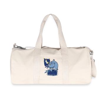 Rhino rhinoceros unicorn funny Christmas gift - Recycled Canvas Sports Bag by Stanley/Stella - natural - Front
