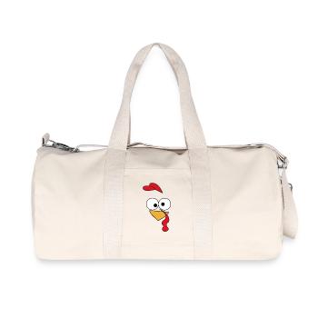 Face Turkey Comic Eyes Chicken Face Humor lol - Recycled Canvas Sports Bag by Stanley/Stella - natural - Front