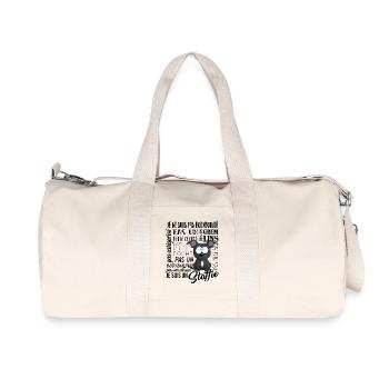 Je Suis Staffie Bleu Blanc - NoirFR - Sac de sport en toile recyclée Stanley/Stella - blanc naturel - Devant