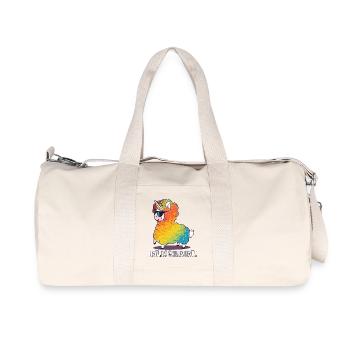 Lama Schaf Einhorn lustig Geschenk Geburtstag - Recycelte Canvas-Sporttasche von Stanley/Stella - Naturweiß - Vorne