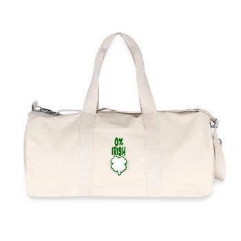 0% irlandais - T-shirt Fun - Cadeau - Sac de sport en toile recyclée Stanley/Stella - blanc naturel - Devant