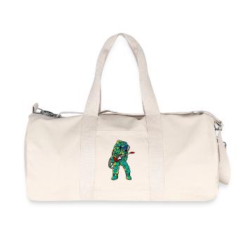 Spaceman jouant guitare drôle Rock Cartoon Cool - Sac de sport en toile recyclée Stanley/Stella - blanc naturel - Devant