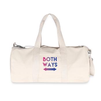 Bisexual T-Shirt - Gay Pride - Bi- Gift - Recycled Canvas Sports Bag by Stanley/Stella - natural - Front