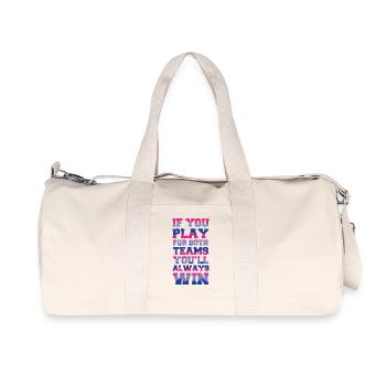 Bisexual Shirt - Gay Pride - LGBT - Bi - Gift - Recycled Canvas Sports Bag by Stanley/Stella - natural - Front