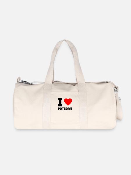 I Love Potsdam Geschenk Stadt Heimat Idee - Recycelte Canvas-Sporttasche von Stanley/Stella - Naturweiß