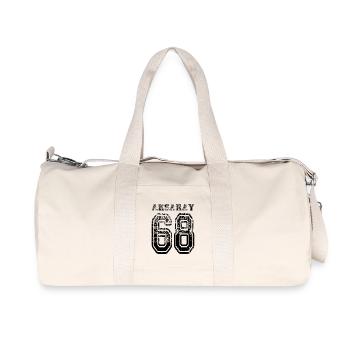 68 Aksaray Türkisches Nummernschild als Geschenk - Recycelte Canvas-Sporttasche von Stanley/Stella - Naturweiß - Vorne