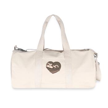 Sloth - Faultier - Paar - Geschenk - Partner - Recycelte Canvas-Sporttasche von Stanley/Stella - Naturweiß - Vorne