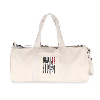 Feuerwehr Firefighter lustig USA Geschenk Hilfe - Recycelte Canvas-Sporttasche von Stanley/Stella - Naturweiß - Vorne