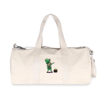 St Patrick's day outfit T-Rex gift beer Ireland - Recycled Canvas Sports Bag by Stanley/Stella - natural - Front