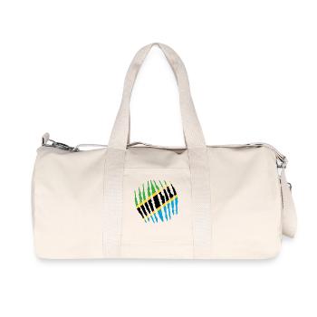 Griffe griffe origine indigène Tanzanie png - Sac de sport en toile recyclée Stanley/Stella - blanc naturel - Devant