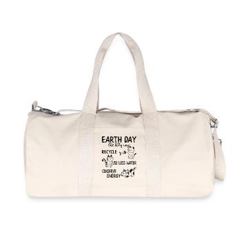 Jour de la Terre Kitty Way - Sac de sport en toile recyclée Stanley/Stella - blanc naturel - Devant