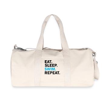 Eat Sleep Swim Repeat - Recycled Canvas Sports Bag by Stanley/Stella - natural - Front