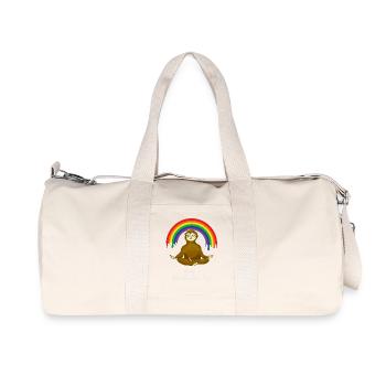 sloth buddha om yoga meditation chill cool bu - Recycled Canvas Sports Bag by Stanley/Stella - natural - Front