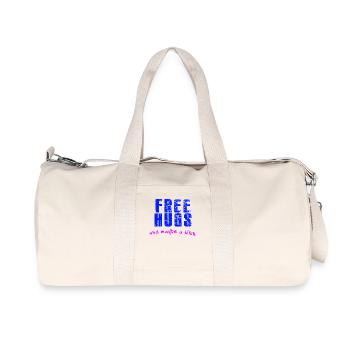 Free hugs - Recycelte Canvas-Sporttasche von Stanley/Stella - Naturweiß - Vorne