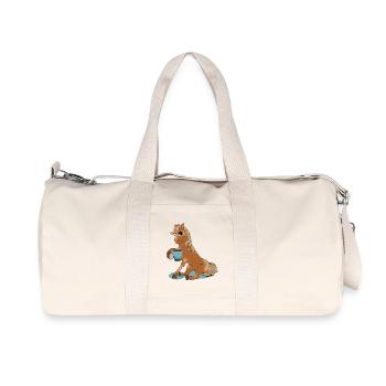 Horse with coffee gift horsewoman equitation - Recycled Canvas Sports Bag by Stanley/Stella - natural - Front