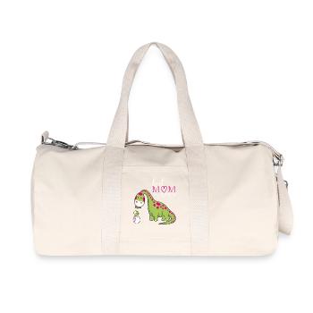 Dino Mutter Muttertag T-Shirt Mutter Tag Tee - Recycelte Canvas-Sporttasche von Stanley/Stella - Naturweiß - Vorne