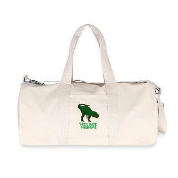T-Rex - Dinosaurier Liegestütze Sport Kraft - Recycelte Canvas-Sporttasche von Stanley/Stella - Naturweiß - Vorne