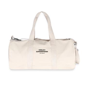 Endlich Sommerferien Lehrerin Spruch Geschenk - Recycelte Canvas-Sporttasche von Stanley/Stella - Naturweiß - Vorne