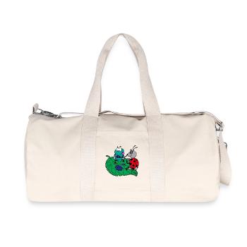 drôles animaux plantes fruits légumes motifs enfants - Sac de sport en toile recyclée Stanley/Stella - blanc naturel - Devant