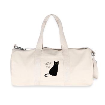 Black Cat - Recycled Canvas Sports Bag by Stanley/Stella - natural - Front