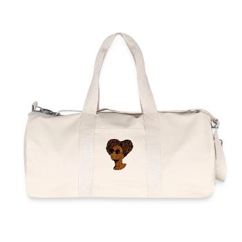 Black Girl - Melanin Afro à la peau foncée de couleur - Sac de sport en toile recyclée Stanley/Stella - blanc naturel - Devant