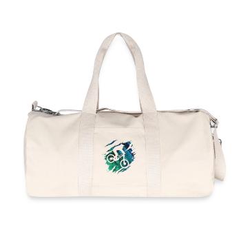 VTT - Mountainbiker Downhill cadeau - Sac de sport en toile recyclée Stanley/Stella - blanc naturel - Devant