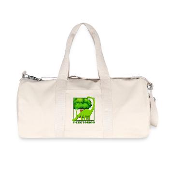 Dinosaur Brachiosaurus - Recycled Canvas Sports Bag by Stanley/Stella - natural - Front
