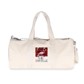 Flamant rose - Sac de sport en toile recyclée Stanley/Stella - blanc naturel - Devant