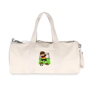 Germany Soccer Ball Dabbing Kid German Football - Recycled Canvas Sports Bag by Stanley/Stella - natural - Front