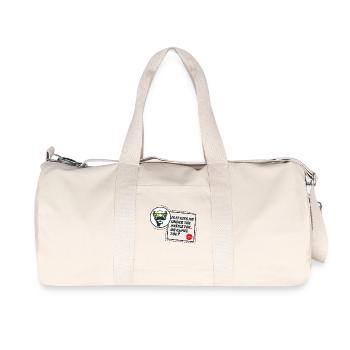F011A023453F8149A777D96AEDD07C146AD9BC445A8B49FF0 - Recycelte Canvas-Sporttasche von Stanley/Stella - Naturweiß - Vorne