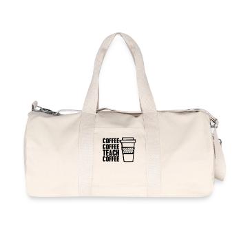 Coffee coffee teach coffee - Recycled Canvas Sports Bag by Stanley/Stella - natural - Front