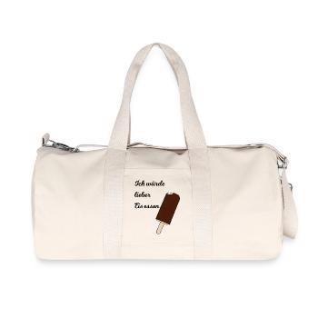 Eis - Recycelte Canvas-Sporttasche von Stanley/Stella - Naturweiß - Vorne