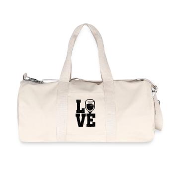 Love Wine - Recycelte Canvas-Sporttasche von Stanley/Stella - Naturweiß - Vorne