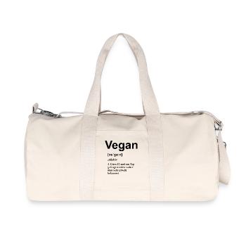 végétalien - cadeau végétalien - drôle - protéine - - Sac de sport en toile recyclée Stanley/Stella - blanc naturel - Devant