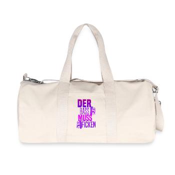 La basse doit baiser, boîtes, - Sac de sport en toile recyclée Stanley/Stella - blanc naturel - Devant