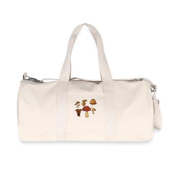 Mushroom Fungi Morels Foraging Hunting Gift Idea - Recycled Canvas Sports Bag by Stanley/Stella - natural - Front