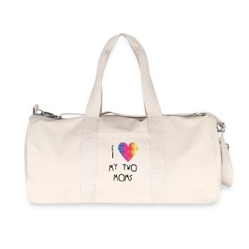 Gift for rainbow kid - LGBT Kid - 2 Moms - Recycled Canvas Sports Bag by Stanley/Stella - natural - Front