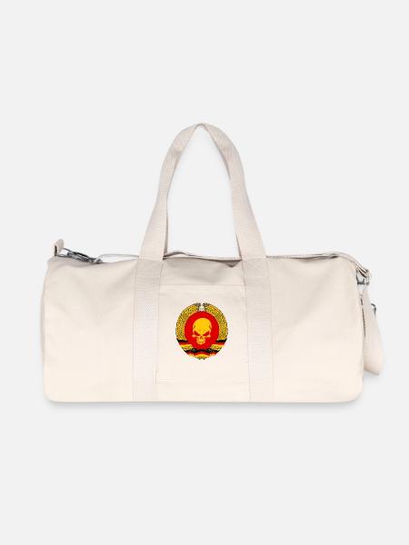 DDR Totenkopf Ostdeutschland Geschenk Flagge - Recycelte Canvas-Sporttasche von Stanley/Stella - Naturweiß