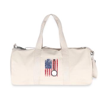 Banjo USA Flag - Recycled Canvas Sports Bag by Stanley/Stella - natural - Front