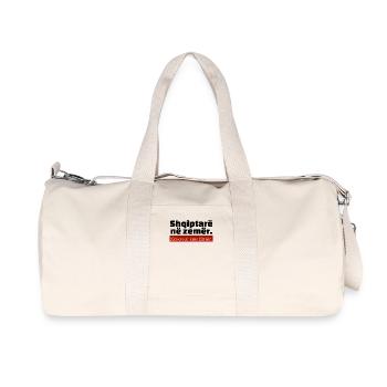 « Texte albanais » - Sac de sport en toile recyclée Stanley/Stella - blanc naturel - Devant
